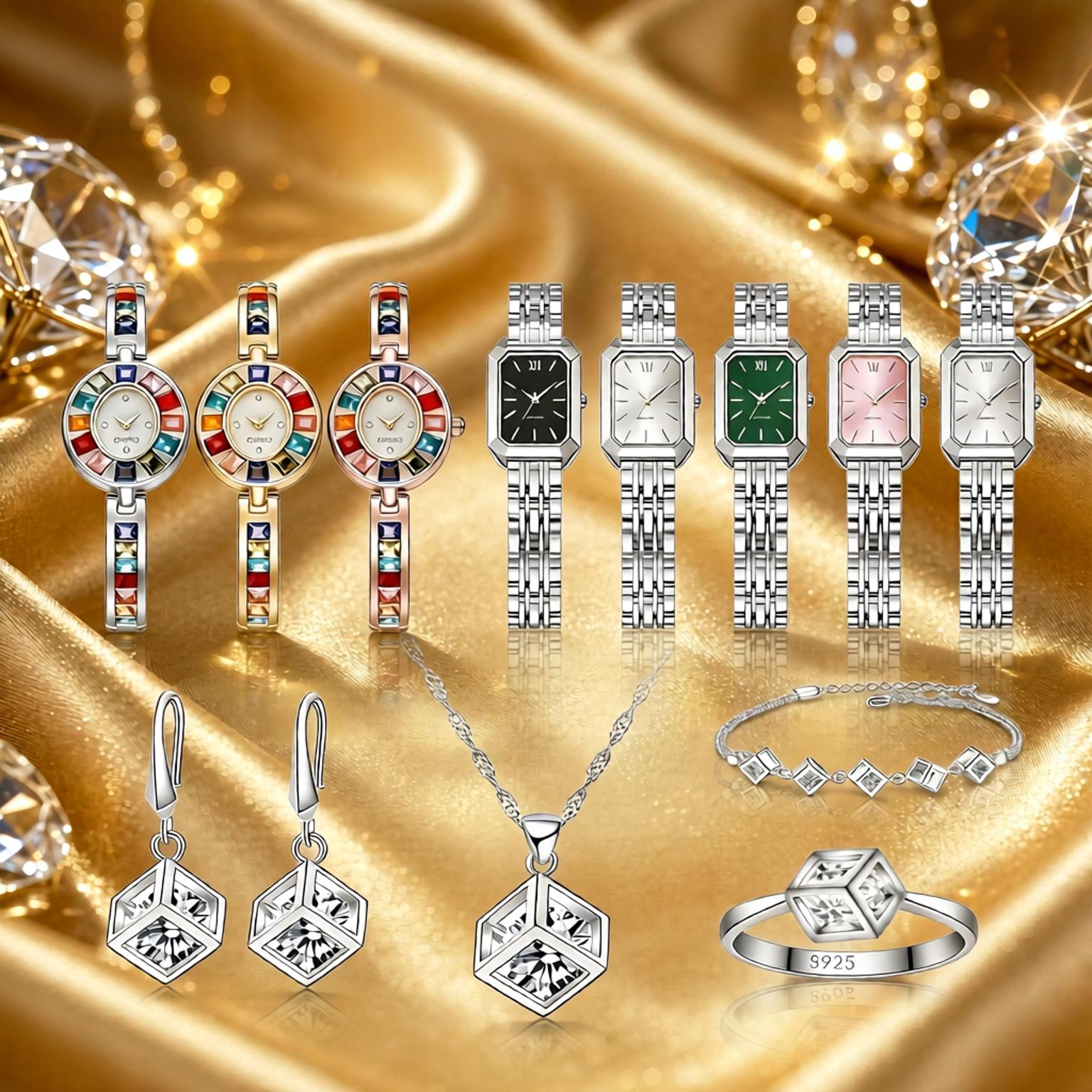 Best Jewelry Watches For Women - طقم مجوهرات أنيق من الفضة الإسترلينية