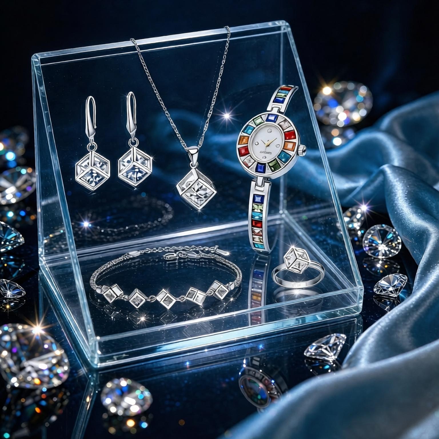 Best Jewelry Watches For Women - طقم فاخر من الفضة الإسترلينية عيار