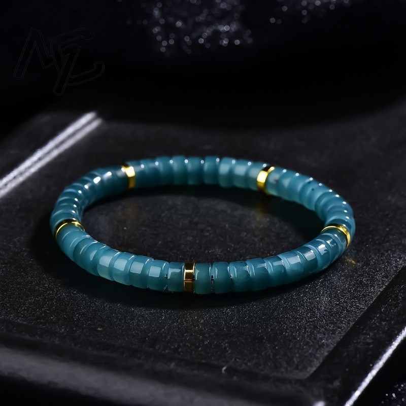 Luxury Gifts Jewelry & Watches Namfleg Mostar - سوار من خرز اليشم الطبيعي الأزرق