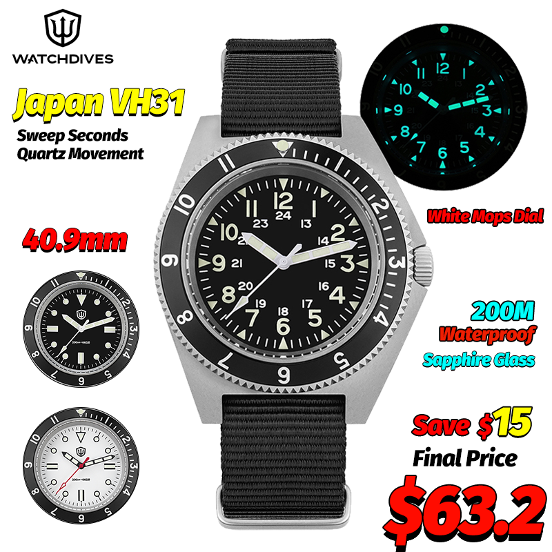 Jewellery Watches - Watchdives WD1972 ساعة كوارتز الياقوت مضيئة