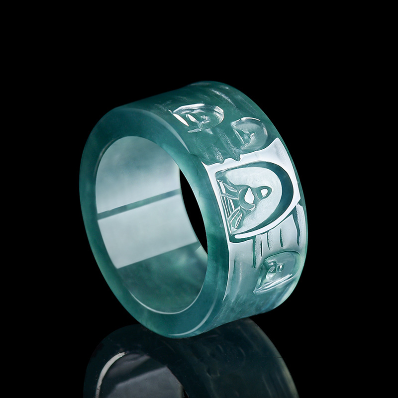 Luxury Gifts Jewelry & Watches Namfleg Mostar - خاتم بوذا من اليشم البورمي الطبيعي،