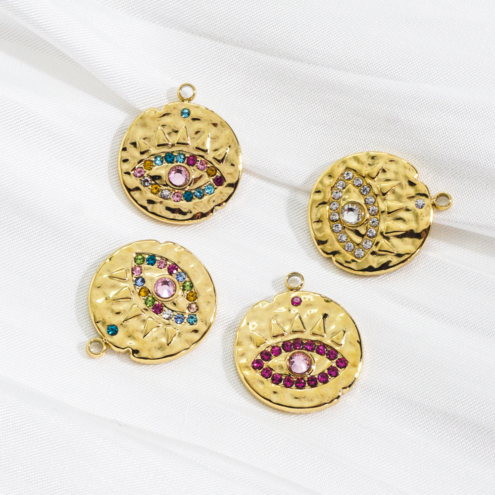 Fine Jewelry & Watches Photos - قلادة عين الزركون الملونة من الفولاذ