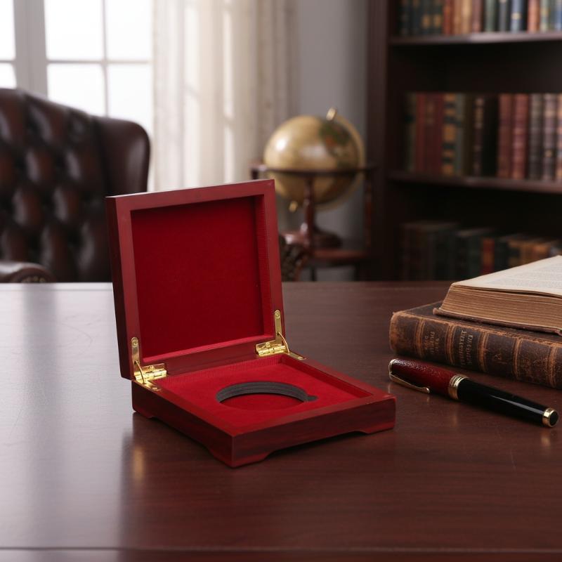 Collectors Coins Jewelry & Watches Of Smithtown - صندوق عرض وتنظيم العملات الخشبي مقاس
