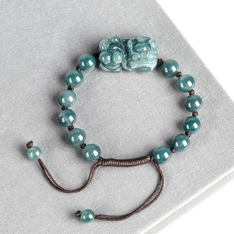 Luxury Gifts Jewelry & Watches Namfleg Mostar - البورمية الجاديت Pixiu أساور الإسورة الأزرق