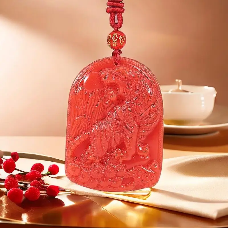الأحمر اليشم النمر قلادة المعل - مراجعة Luxury Gifts Jewelry & Watches Namfleg Mostar وسعره