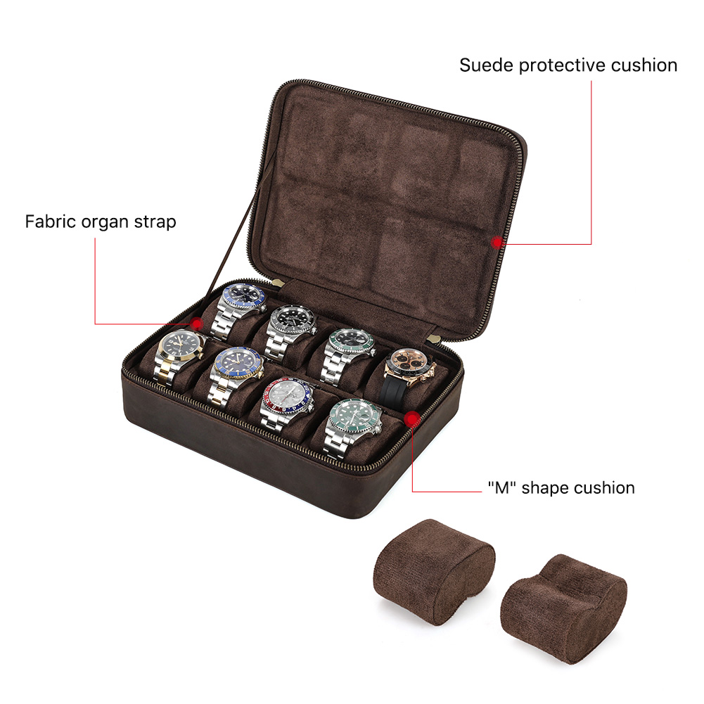 صندوق منظم ساعات جلدي فاخر بـ  - مراجعة Best Jewelry Watches For Men وسعره