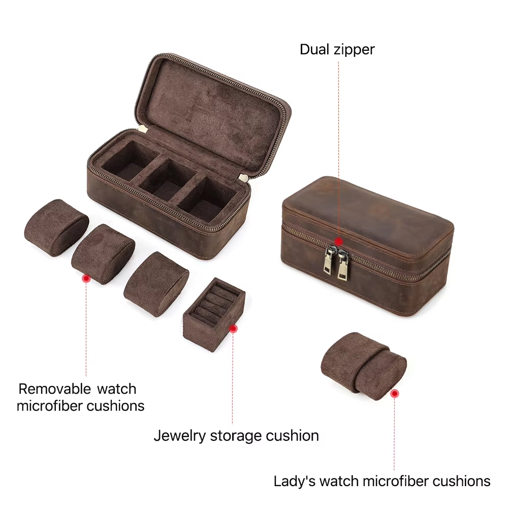 صندوق منظم ساعات جلدي فاخر بـ  - مراجعة Best Jewelry Watches وسعره
