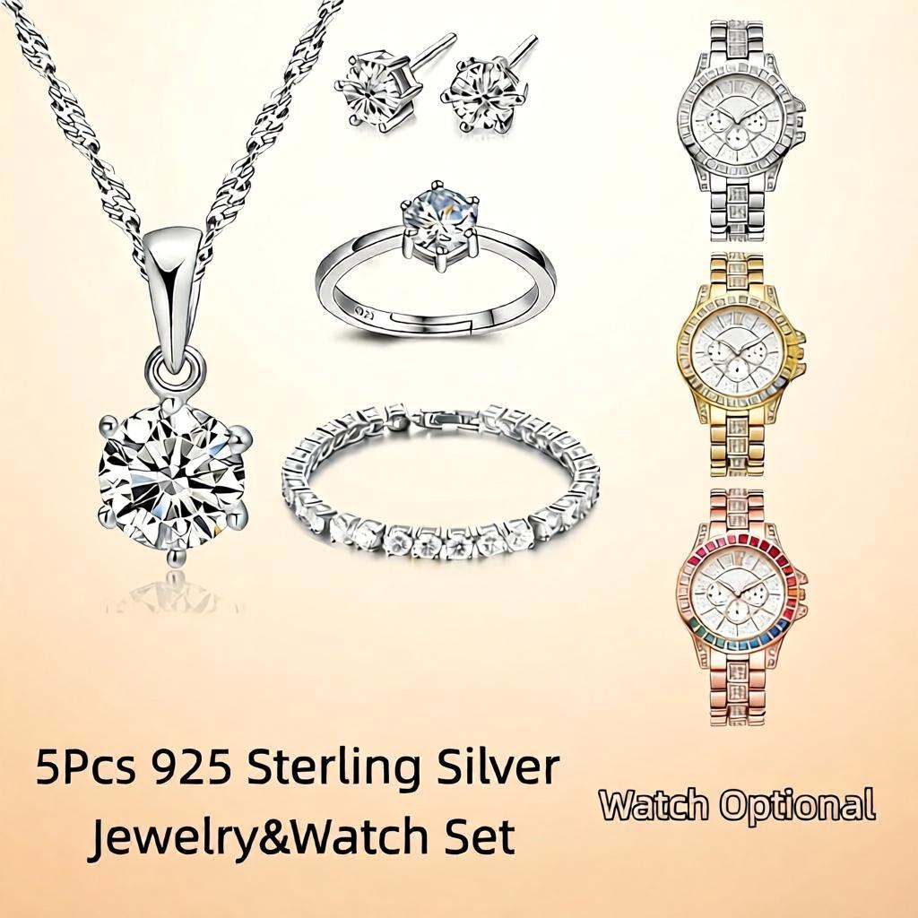 طقم مجوهرات أنيق من الفضة الإس - مراجعة Best Jewelry Watches For Women وسعره