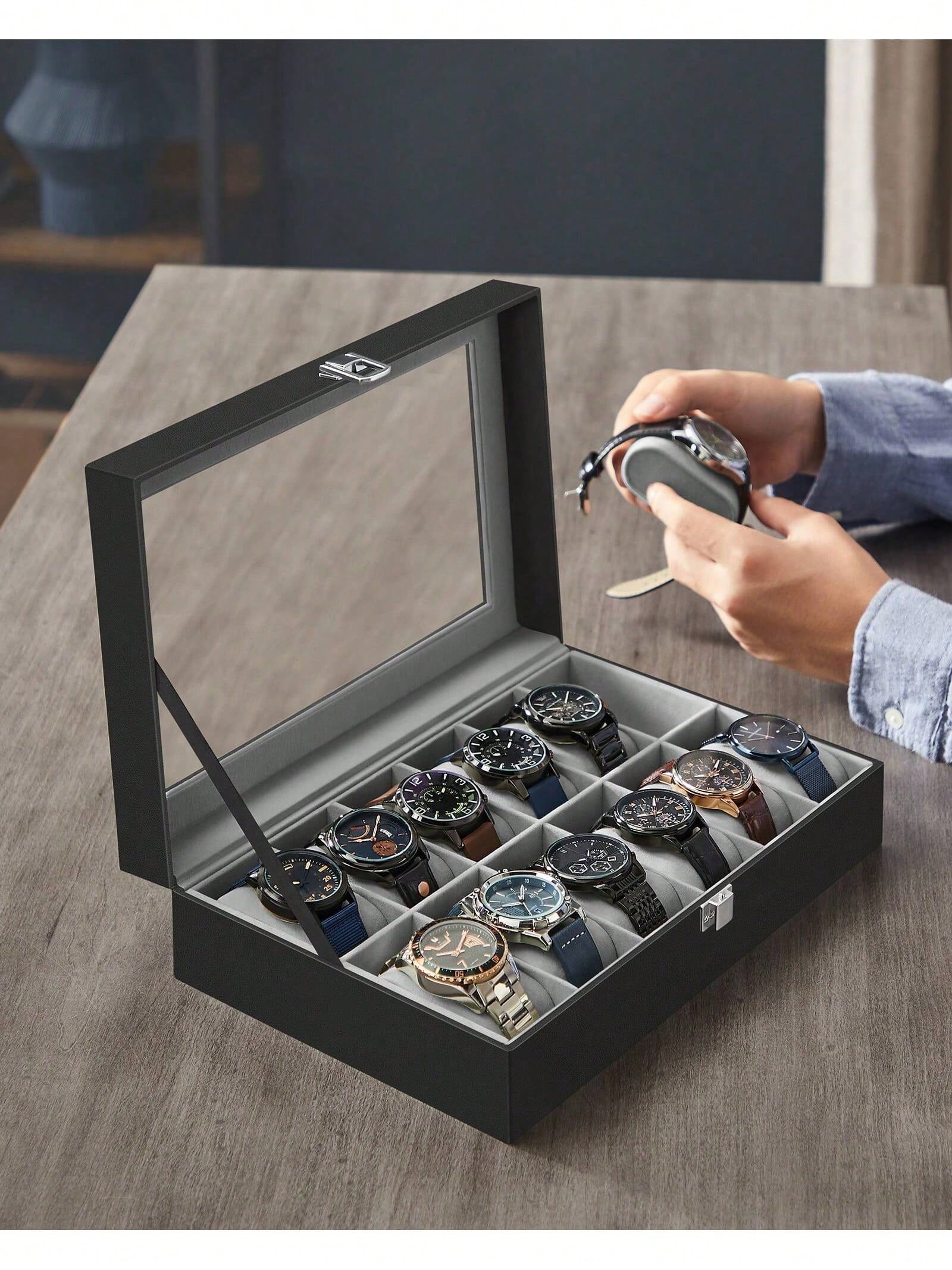 صندوق ساعات بـ 12 فتحة قابل لل - مراجعة Jewelry With Watches وسعره