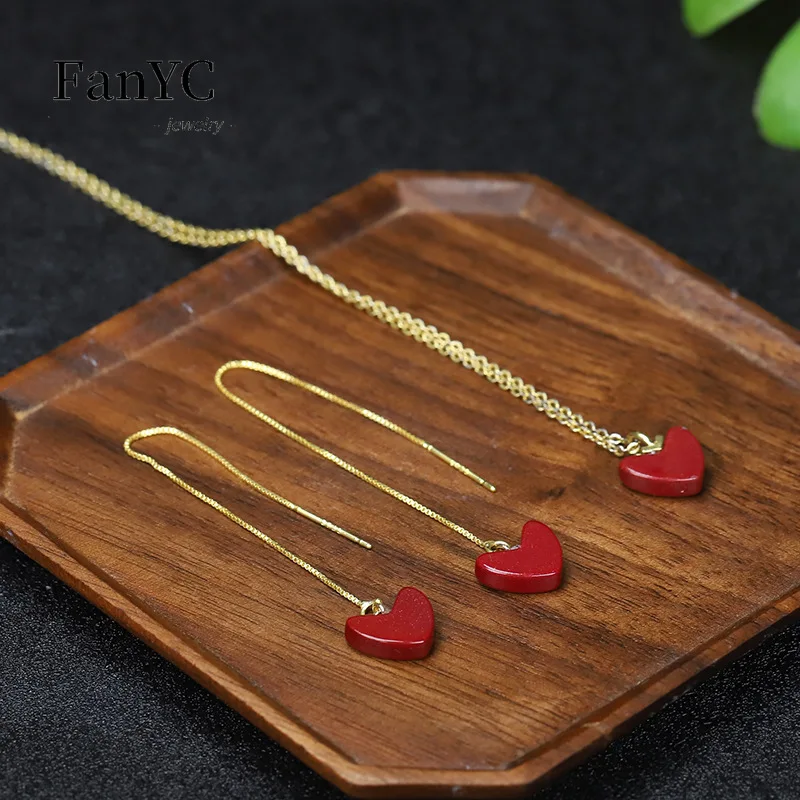 طقم أقراط وقلادة سينابار طبيعي - مراجعة Luxury Gifts Jewelry & Watches Namfleg Mostar وسعره