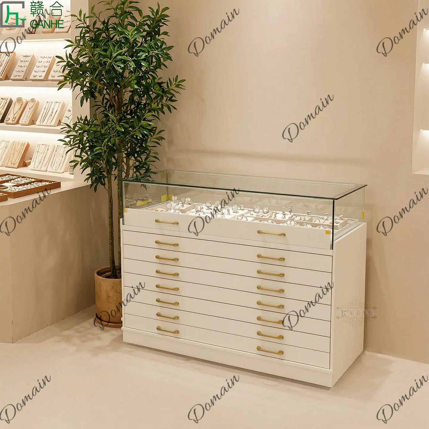 خزانة عرض زجاجية فاخرة متعددة  - مراجعة Jewelry With Watches وسعره